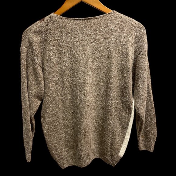 Vintage Private Party Sweater Silk Angora Blend Sequins Geometric Design M - Picture 3 of 6